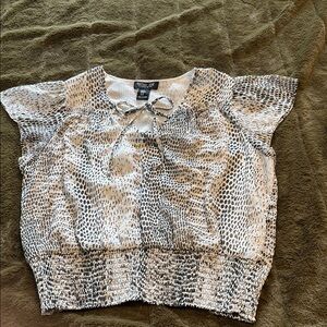 Rachel Zoe Animal Print Women's Top - Black and White